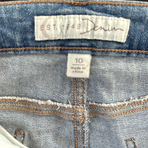 EST 1946 Denim Fringe Hem Skirt - Picture 4 of 4